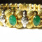 Bratara marca Zancan din aur 18 k cu diamante si smaralde