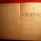 Titu Maiorescu - Critice 1866-1907 - vol I - ed. 1931