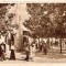 CP205-42 Vasile Roaita -Parcul Clubului CGM -RPR -carte postala, circulata 1952 -timbre cu supratipar -starea care se vede