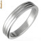 Stainless Steel/ Inox 3-row Ribbed Ring - Marime US 11