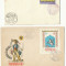 1966 Expozitia Filatelica Nationala - 2 plicuri cu vignete diferite