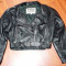 Jacheta / geaca piele,neagra, vintage, 1957 Legendary Jacket, scurta, marimea M - MODEL IN TREND!!!!