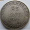 Newfoundland 25 cents 1917 C argint