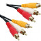 Cablu AV triplu RCA - triplu RCA 1.5m (205)