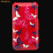 Husa rosie cu fluturi iphone 2 3 3gs cool + folie protectie ecran