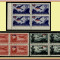 Romania 1952 - Aviatie valori mari cu supratipar, LP 319 blocuri de 4 timbre MNH
