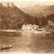 R-1070 Romania, RPR, Tusnad, vedere, barca pe lac, circulata