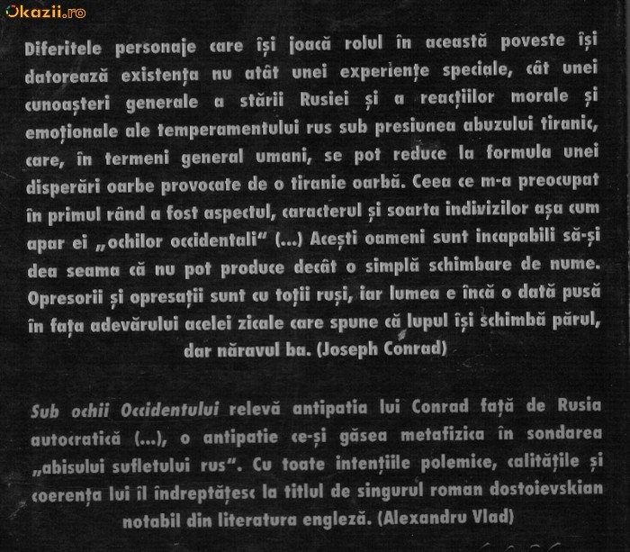 Joseph Conrad - Sub ochii Occidentului Joseph Conrad - Sub ochii Occidentului