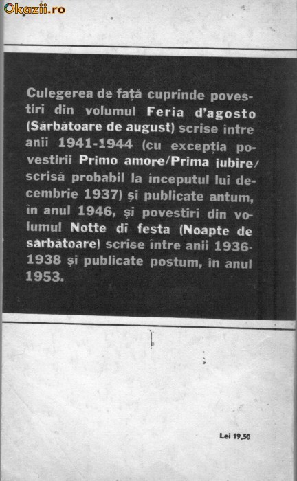 Cesare Pavese - Noapte de sarbatoare Cesare Pavese - Noapte de sarbatoare