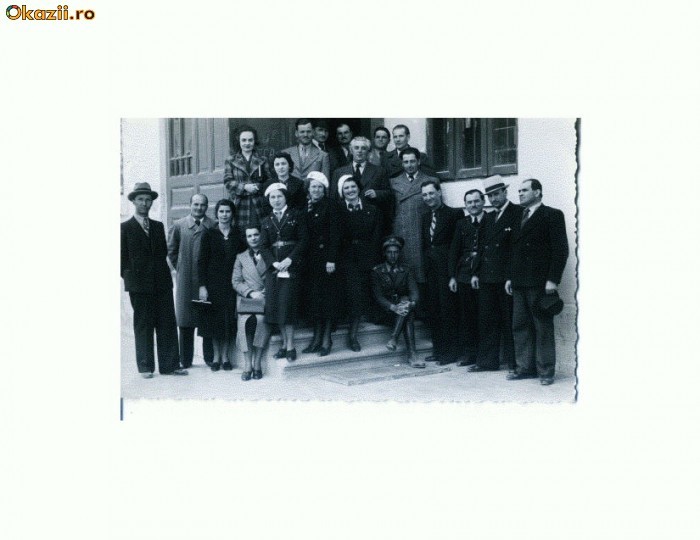 S FOTO 57 Ofiter, cercetase, intr-un grup mare -antebelica S FOTO 57 Ofiter, cercetase, intr-un grup mare -antebelica