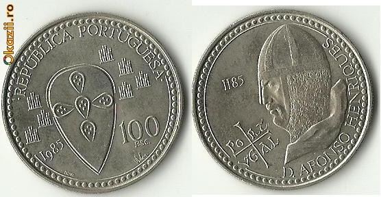 PORTUGALIA-100 ESCUDOS 1985. PORTUGALIA-100 ESCUDOS 1985.