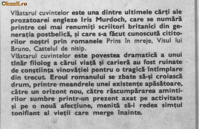 Iris Murdoch - Vlastarul cuvintelor Iris Murdoch - Vlastarul cuvintelor