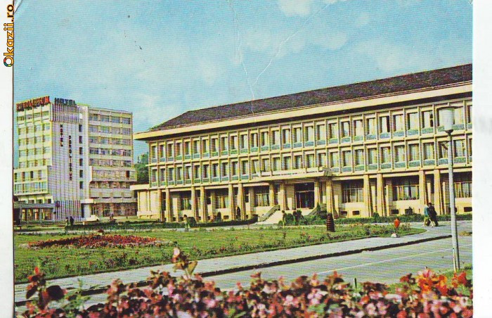 S-1186 ZALAU Palatul administrativ si Hotelul Porolissum 1976