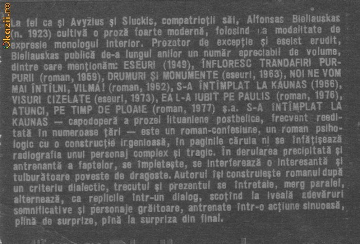 Alfonsas Bieliauskas - S-a intamplat la Kaunas Alfonsas Bieliauskas - S-a intamplat la Kaunas