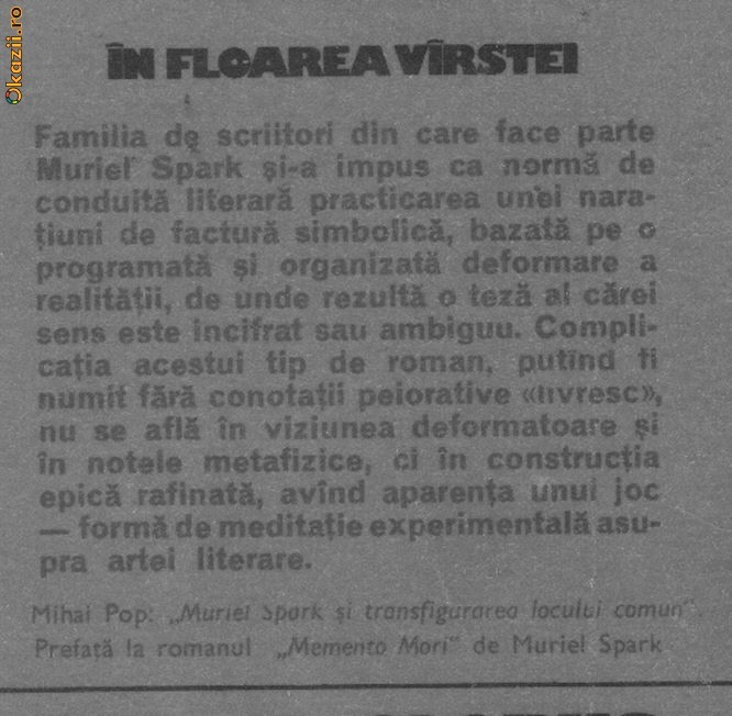 Muriel Spark - Domnisoara Brodie in floarea varstei
