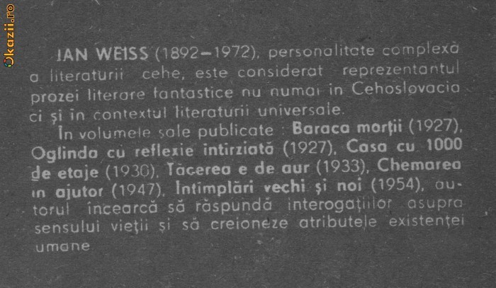 Jan Weiss - Campionul varstei Jan Weiss - Campionul varstei