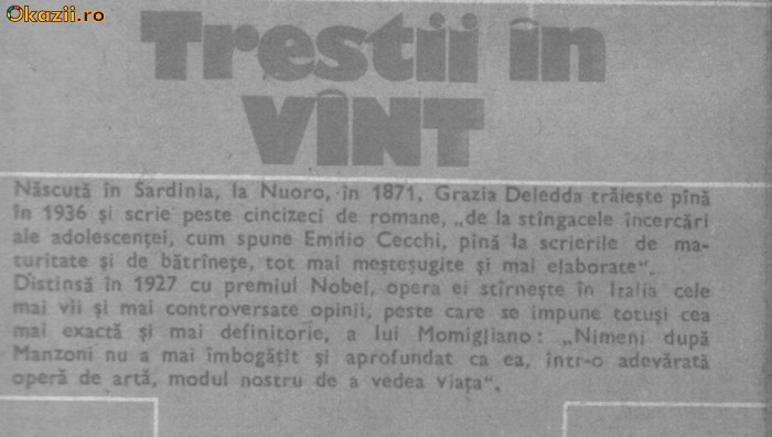 Grazia Deledda - Trestii in vant