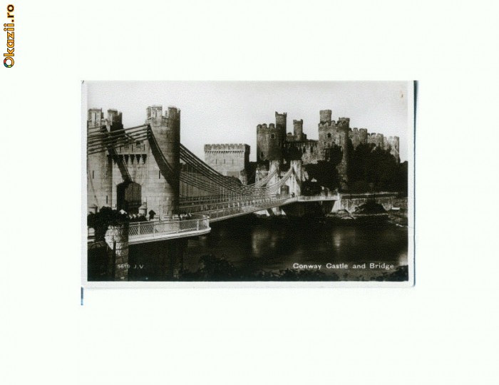 CP178-63 Conway Castle and Bridge (Marea Britanie)-necirculata