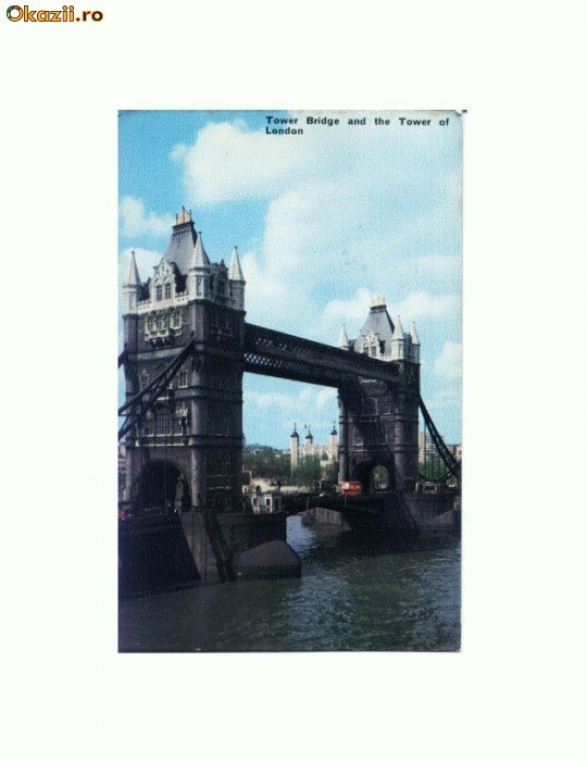 CP179-39 Tower Bridge, Tower of London(Londra)-circulata1968