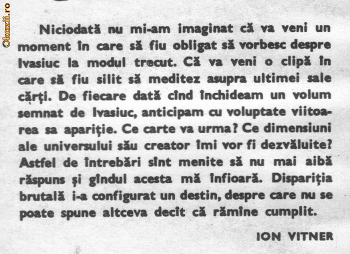 Ion Vitner - Alexandru Ivasiuc - infruntarea contrariilor Ion Vitner - Alexandru Ivasiuc - infruntarea contrariilor