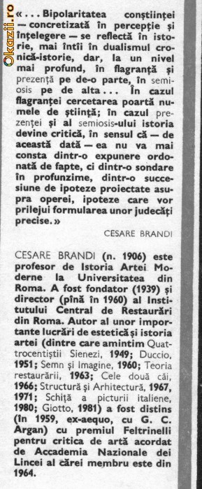 Cesare Brandi - Teoria generala a criticii Cesare Brandi - Teoria generala a criticii
