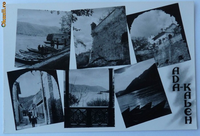 Ada Kaleh, 6 cadre,1957, stare excelenta, cu impresii de calatorie pe verso