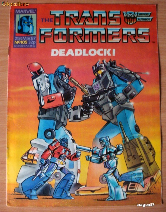 Transformers #105 Marvel Comics foto mare Transformers #105 Marvel Comics foto mare