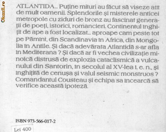 Paccalet si Cousteau - In cautarea Atlantidei Paccalet si Cousteau - In cautarea Atlantidei