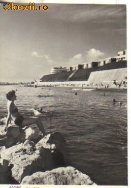 bnk cp eforie - la plaja - circulata 1961