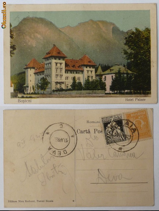 Busteni , Hotel Palace , circulata , 1925