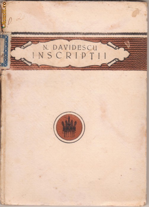 N.Davidescu / INSCRIPTII (editie 1922) N.Davidescu / INSCRIPTII (editie 1922)