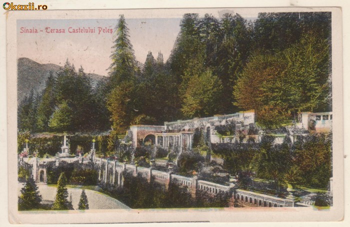 Sinaia - terasa Castelului Peles - 1921