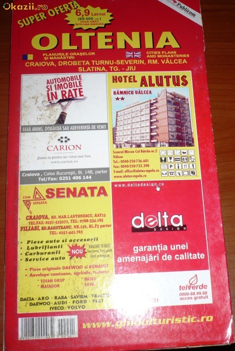 HARTA TURISTICA - OLTENIA HARTA TURISTICA - OLTENIA