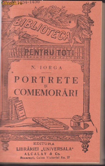 N.Iorga / Portrete si comemorari (editie interbelica)