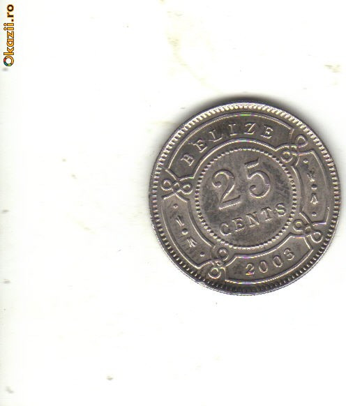 bnk mnd Belize 25 centi 2003 unc