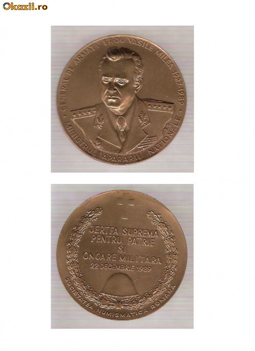 AC 86 Medalia General de Armata Erou Vasile Milea,1927-1989