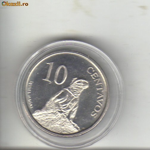 bnk mnd Galapagos 10 centavos 2008 unc , iguana bnk mnd Galapagos 10 centavos 2008 unc , iguana