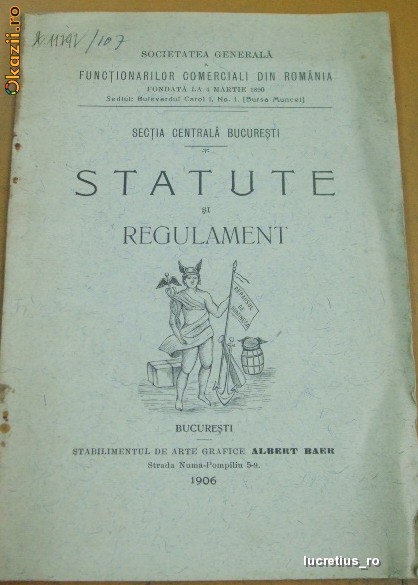 Statut-Soc.Functionari-Publici-Bucuresti-1906 Statut-Soc.Functionari-Publici-Bucuresti-1906