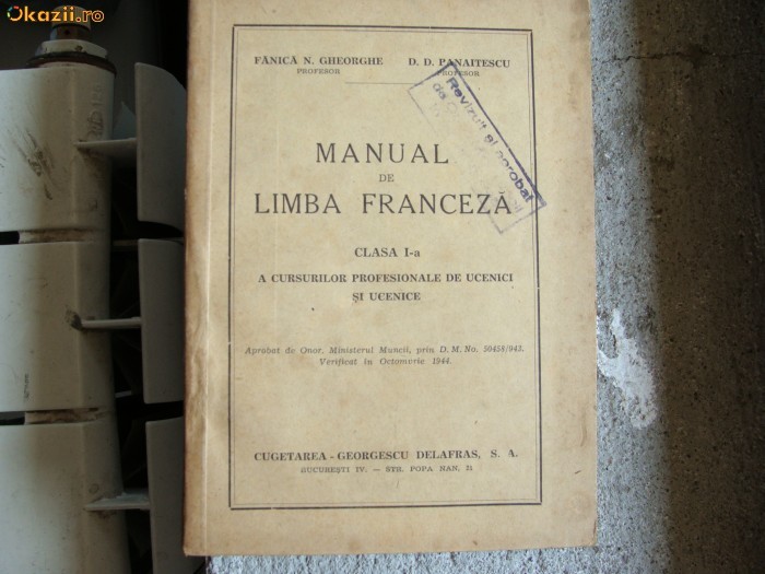 Manual limba franceza - 1944 Manual limba franceza - 1944