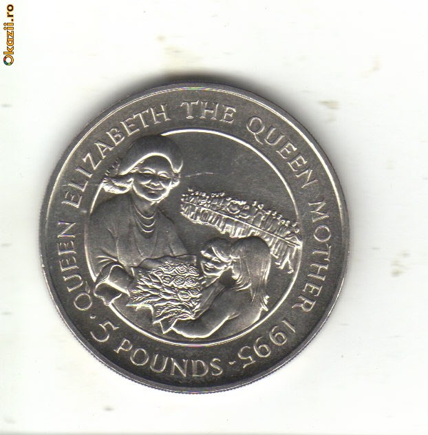 bnk mnd Alderney 5 pounds 1995 unc