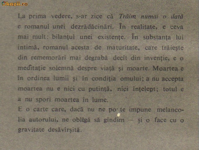 Vilhelm Moberg - Traim numai o data Vilhelm Moberg - Traim numai o data