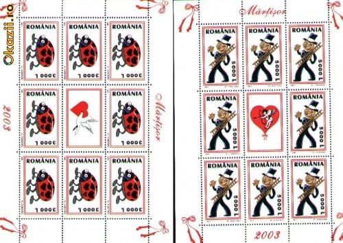 LP 1602b- Martisor 2003 bloc de 8+1 vigneta LP 1602b- Martisor 2003 bloc de 8+1 vigneta
