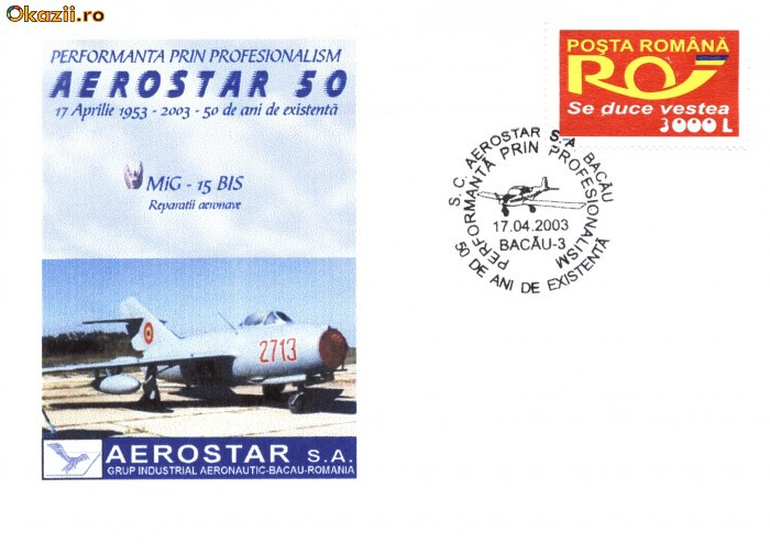 Plic avion militar MiG-15Bis,fost in dotarea aviatiei romane