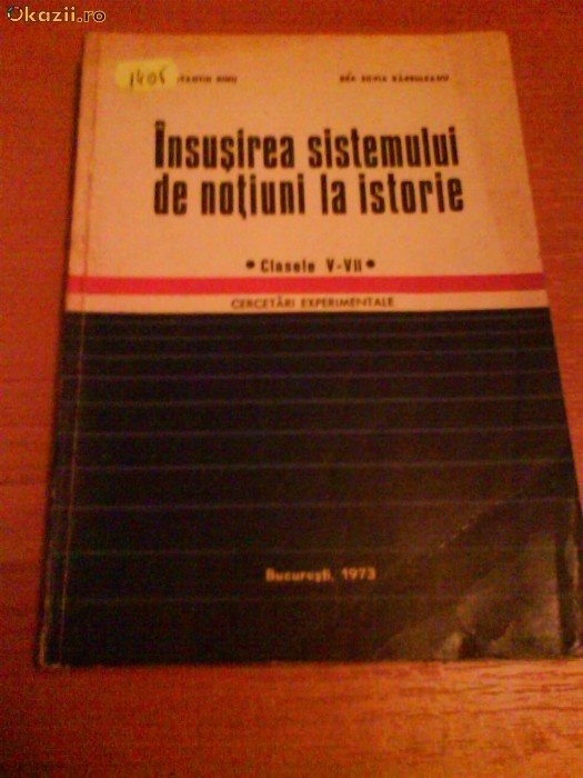 1405 Insusirea sistemului de notiuni de istorie cl.V-VIII 1405 Insusirea sistemului de notiuni de istorie cl.V-VIII