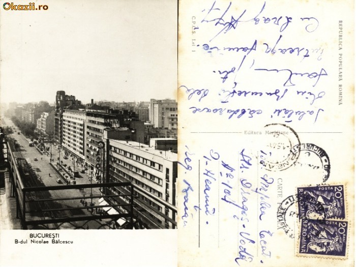 carte postala Bulevardul Nicolae Balcescu,Bucuresti carte postala Bulevardul Nicolae Balcescu,Bucuresti