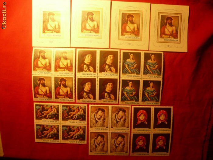 Serie(6x4 val.)+ 4 Colite -Reproduceri de Arta I