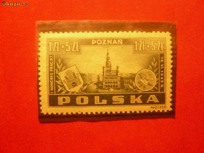 Serie- Congres Functionari Postali 1945 POLONIA , 1 val.