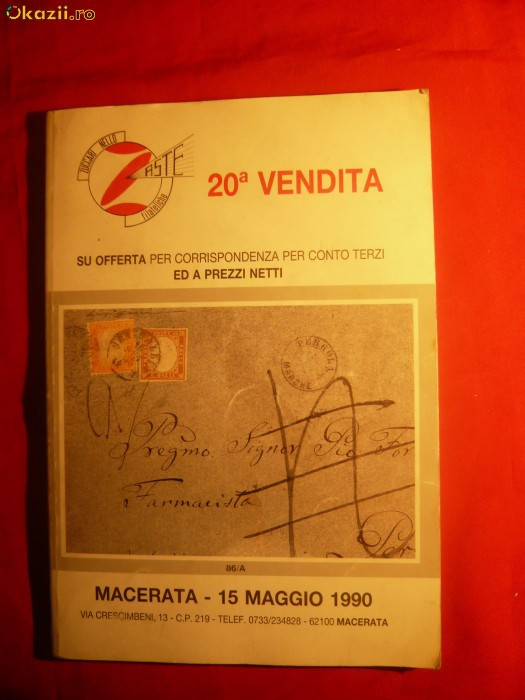 Catalog filatelic de licitatie - itallian -1990