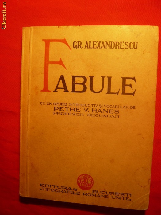GRIGORE ALEXANDRESCU 'FABULE'' ed. 1937 GRIGORE ALEXANDRESCU 'FABULE'' ed. 1937