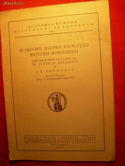 GH. PETRASCU - ...Evolutia Picturii Romanesti - 1937